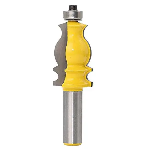 1/2" Shank Tungsten Carbide Flush-Trim Router Bit – Yellow-Coated, High-Durability Wood Milling Cutter 1