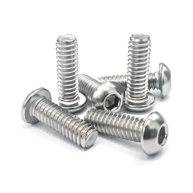 1/4-20 X 3/4 In Stainless Steel 304 (18-8) Button Head Socket Screws – Bright-Finish Fully Threaded, Hex Allen Drive (25 Pcs) 1