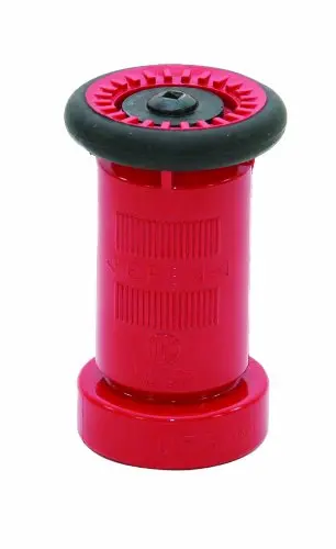 1.5-Inch Red Fire Hose Nozzle – Heavy-Duty Aluminum Fog/Spray Delivery Tip 1