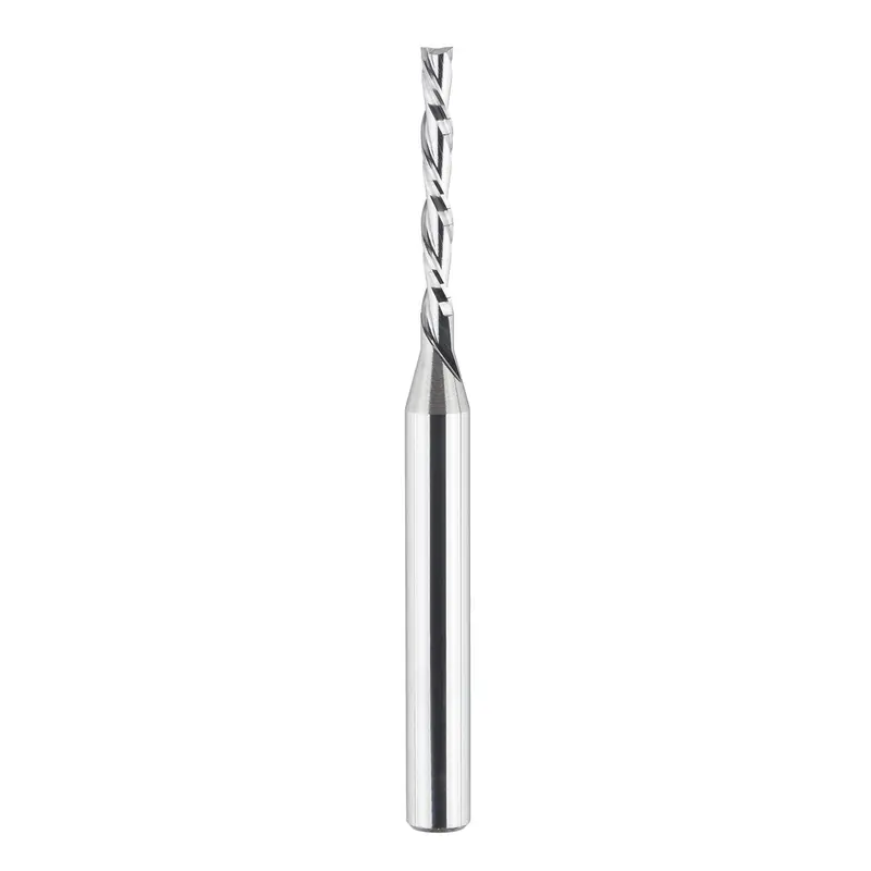 1/8" Diameter Extra-Long Spiral End Mill – 1/4" Shank, 3" Length, Solid Carbide Hrc55 1