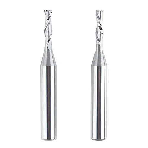 1/8" Diameter Up/Down Spiral Router Bit Set – 5 Cm Length, 1/4" Shank For Fine Wood Detailing 1