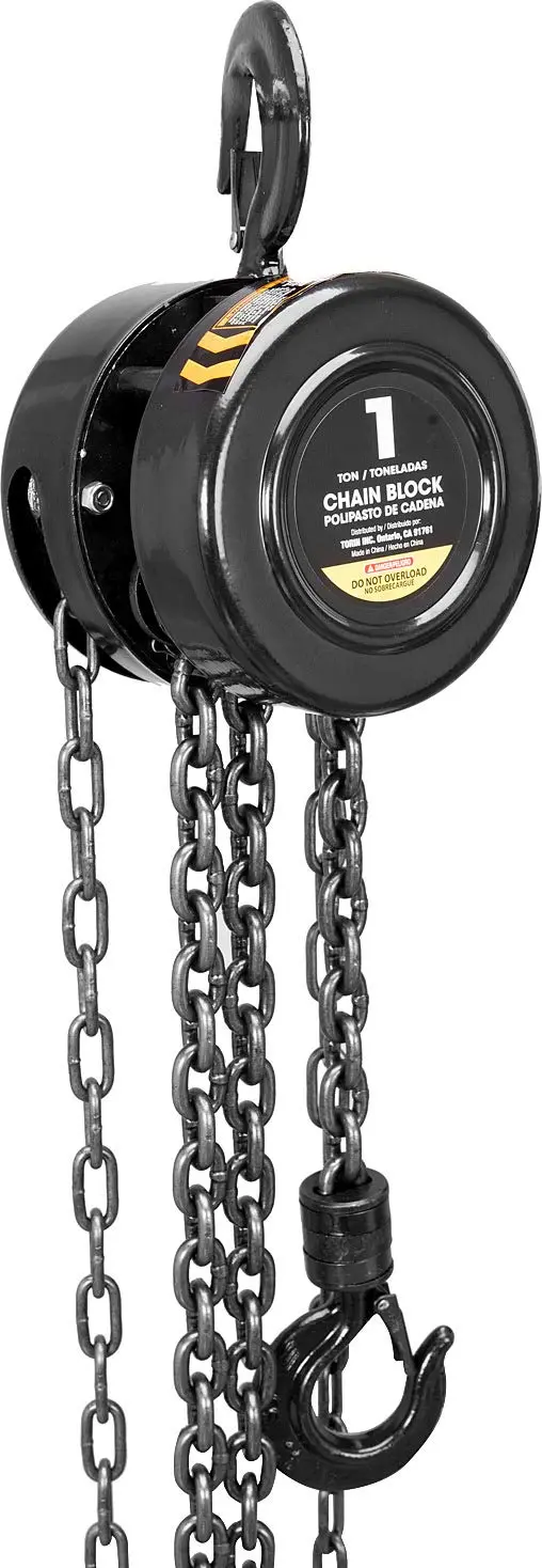 1-Ton Black Manual Chain Hoist – 2.5-Meter Lift Height, Dual Reinforced Hooks For General-Purpose Lifting 1