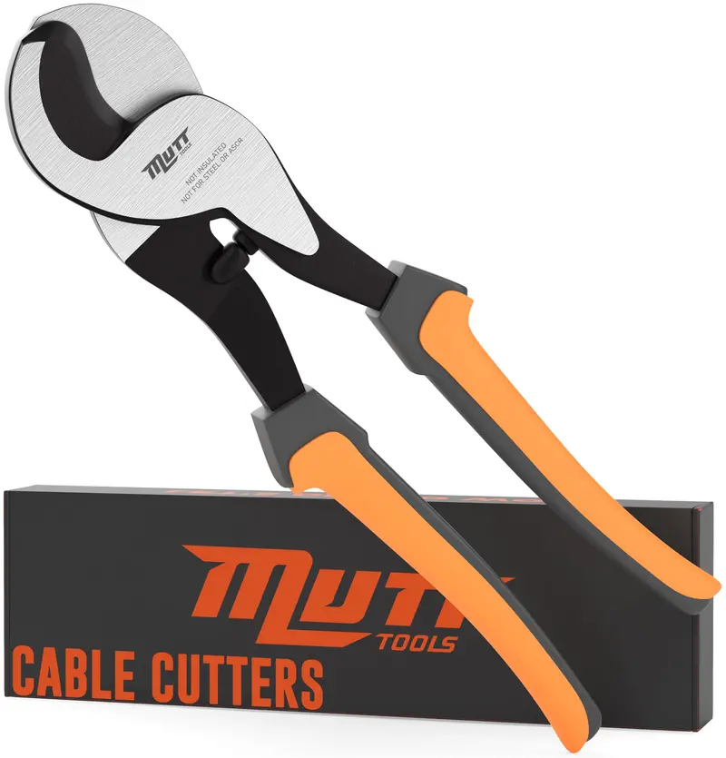 10-Inch Heavy-Duty Cable Cutters — Industrial-Grade Shears For Copper, Aluminum, And Up To 2/0 Gauge Cables 1