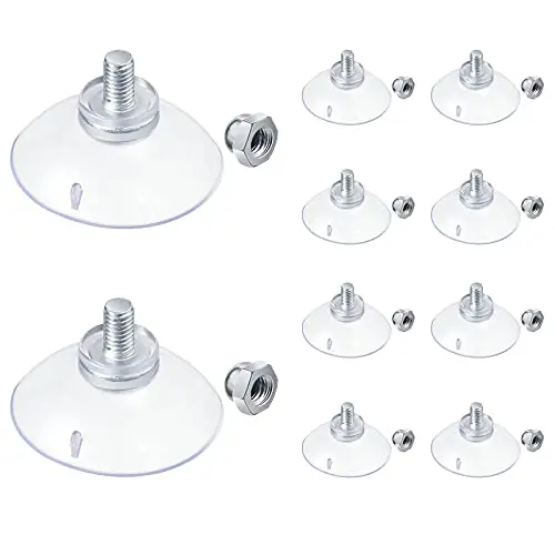 10-Pack 1.73-Inch Diameter Suction Cups — Universal Transparent Mounting Pads For Smooth Surfaces 1