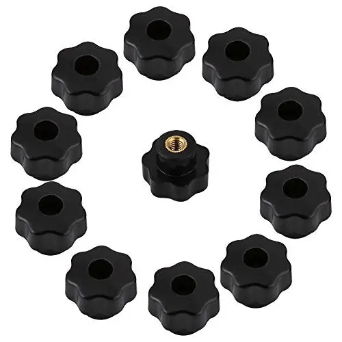 10-Pack Female-Threaded Star Knobs – Standard Replacement Knobs For Hand-Tightening Applications 1