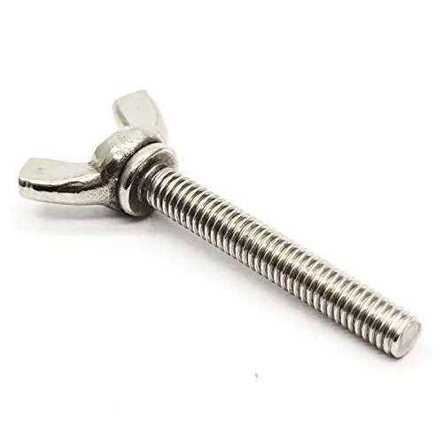 10-Pack M6 × 40Mm Stainless Steel Thumb Screws – Corrosion-Resistant Wing Bolts For Manual Fastening 1