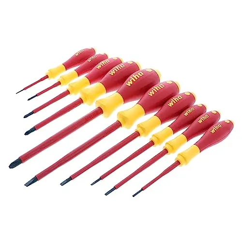 10-Piece 1000V Insulated Flathead & Phillips Screwdriver Set – Heavy-Duty Electrician Tools 1