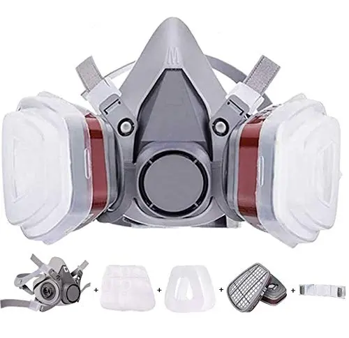 10-Piece Reusable Half-Face Respirator Kit – Includes 2 Replaceable Filters 1