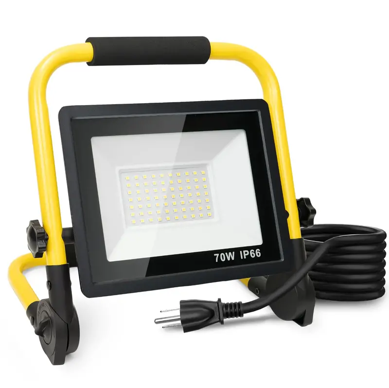 10,000-Lumen Portable Led Work Light – 5-Foot Cord, Ip66 Waterproof Floodlight For Indoor/Outdoor Jobsites & Workshops 1
