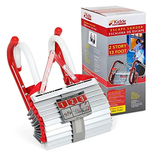13-Foot Fire Escape Ladder – Anti-Slip Rung Design, Multi-Color High-Visibility Construction 1