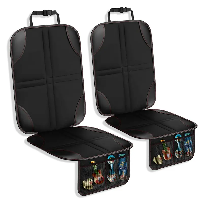 2-Piece Child Car Seat Protector – Non-Slip 600D Fabric With Storage Bag, Waterproof & Easy-Clean 1