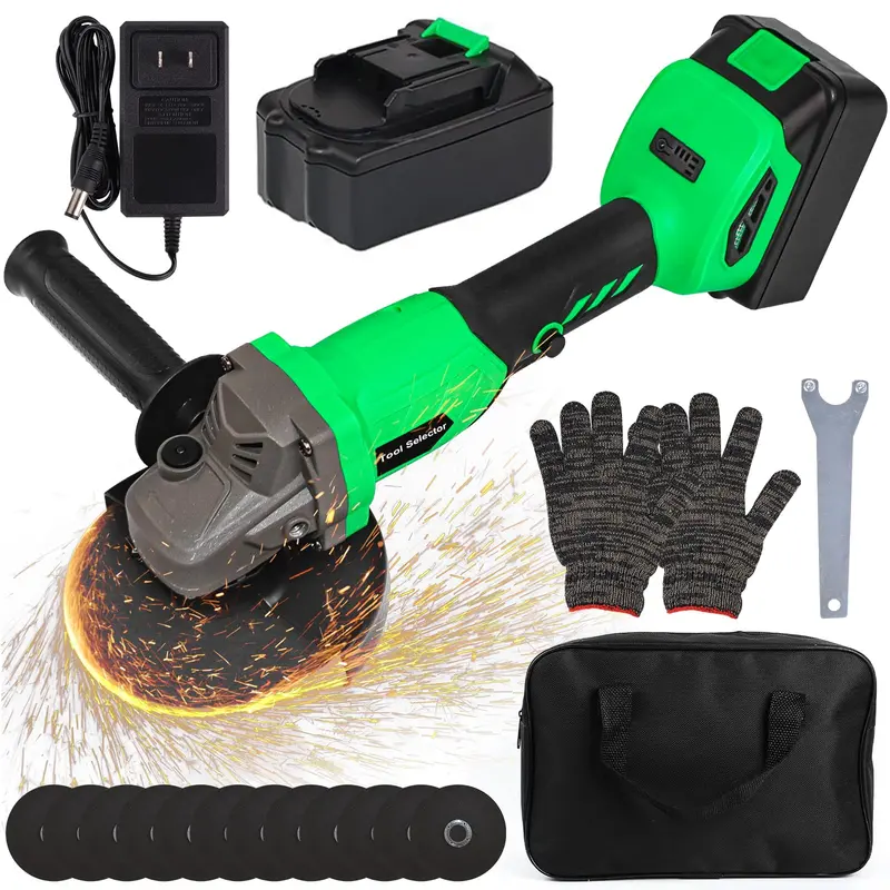 20V Cordless Angle Grinder – 9600 Rpm Lithium-Ion Cut-Off Tool With Explosion-Resistant Guard 1