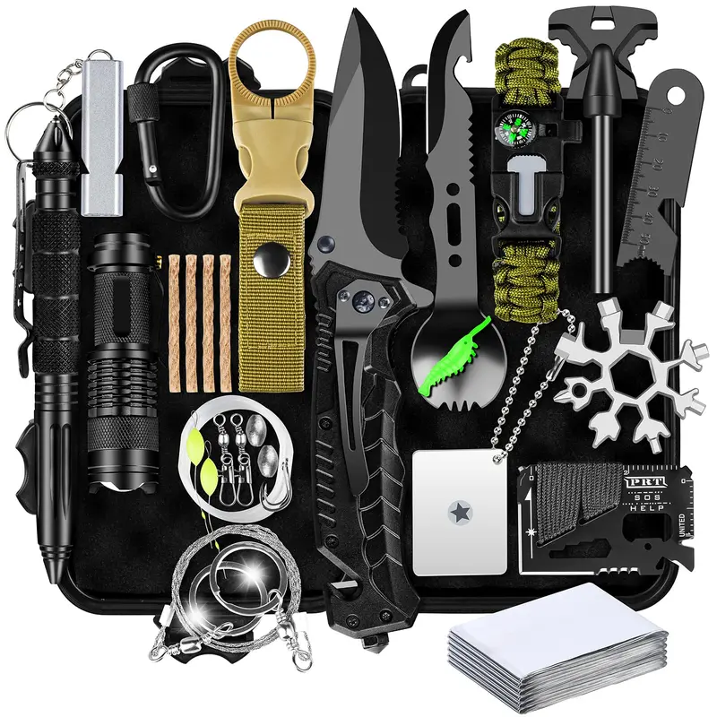 28-In-1 Ultimate Survival Gift Set – Thoughtful Outdoor Adventure Present For Men, Dads, Husbands & Enthusiasts (Camping, Hunting, Fishing, Hiking) 1