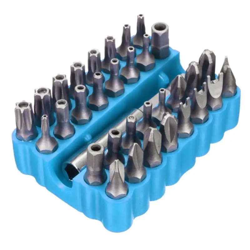 33-Piece Tamper-Resistant Torx Hex Bit Set With Magnetic Drill Mount, Compatible With Nut Drivers & Hand Tools 1