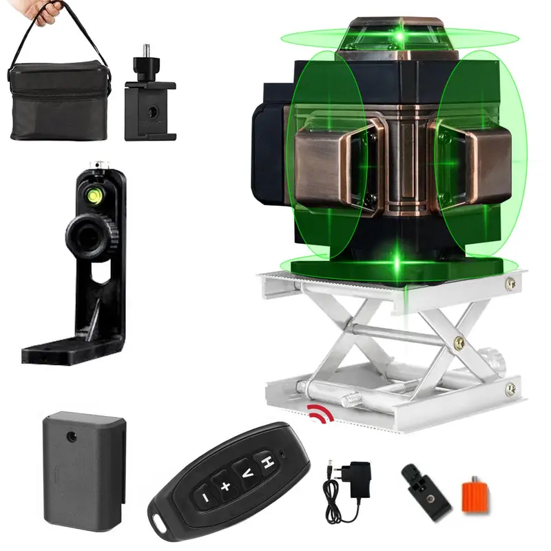 360° 4D Green Laser Level – 16-Line Auto-Leveling System With Slope & Plumb Functions 1