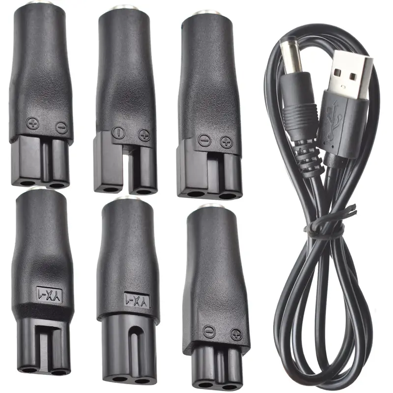 7-Pack Of 5V Usb Power Cables — Universal Replacement Chargers For Cordless Trimmers 1