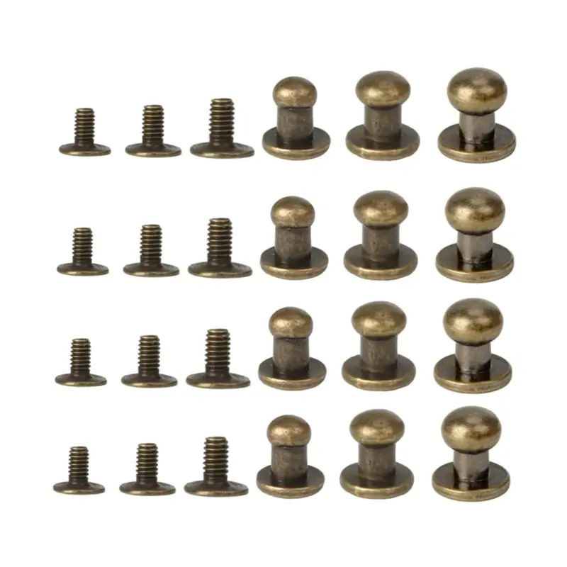 72-Piece Leather Hardware Kit – Mini Alloy Rivet Screws, Studs & Fasteners For Luggage, Belts, Purses, Shoes & Diy Craft Projects 1