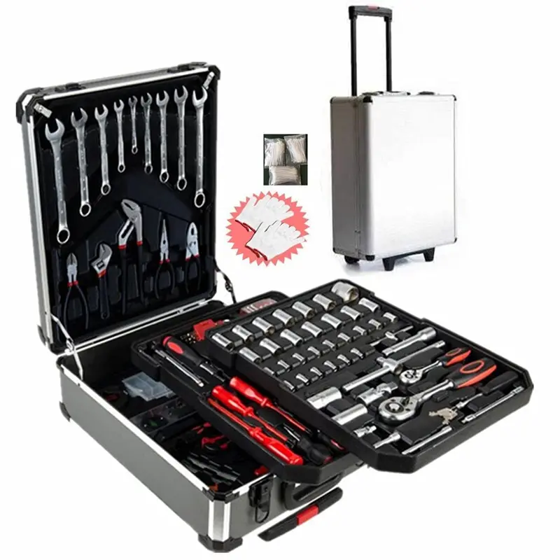 799-Piece Rolling Tool Kit In Heavy-Duty Aluminum Case – Complete Home Repair & Auto Maintenance Set 1