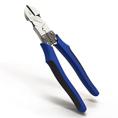 8-Inch High-Leverage Wire Stripper/Cutter – Crv Steel, Acsr/Nail/Screw Cutting, Multi-Function Crimping & Stripping Tool 1