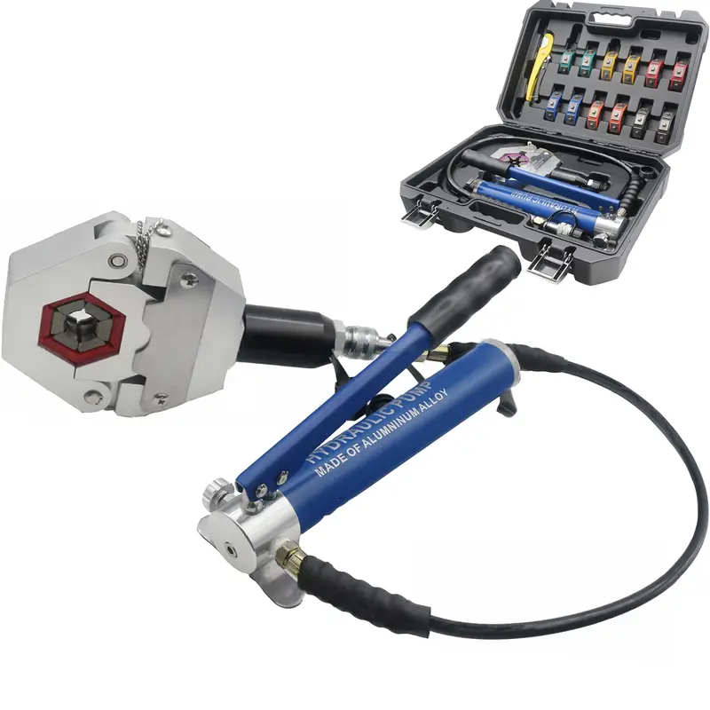 Ac Hydraulic Hose Crimping Tool – Manual High-Pressure Kit For Hvac Refrigerant & A/C Hose Fittings 1
