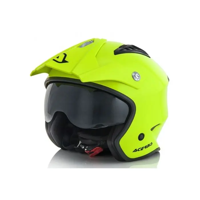Acerbis Jet Aria Modular Helmet With Integrated Sun Visor – Fluorescent Yellow 1