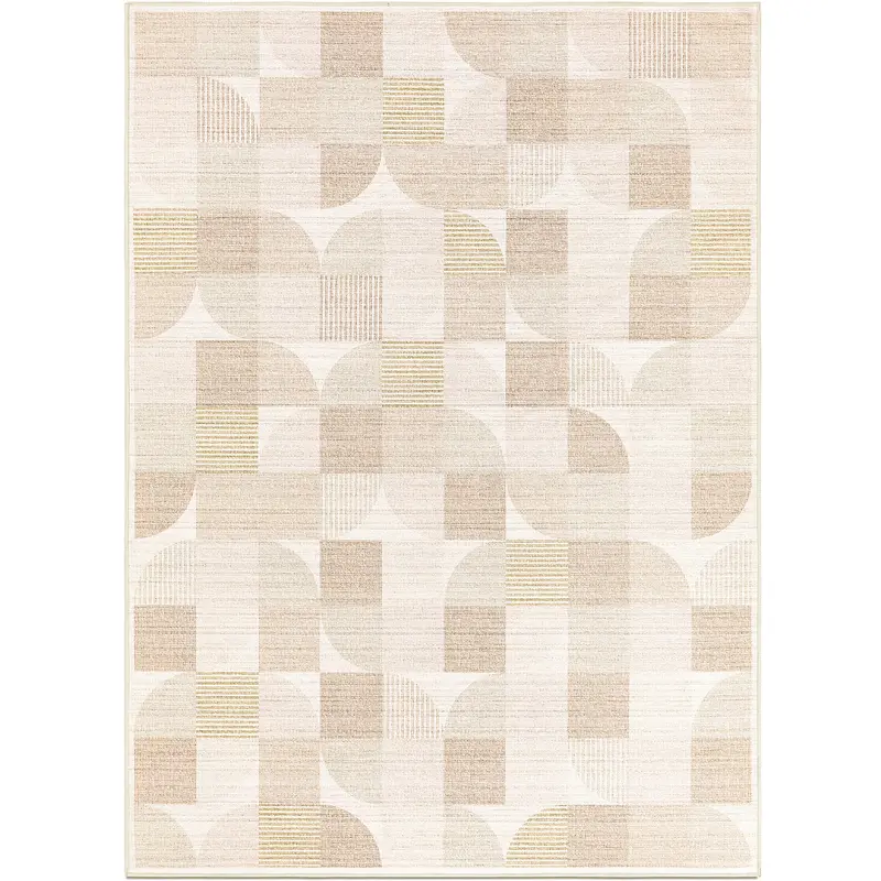 Adelaide Natural Linen And Blush Throw Rug 2