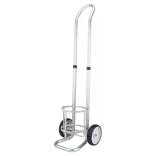 Adjustable Aluminum Cylinder Cart – Lightweight Portable Dolly With Swivel Wheels For Home, Clinic & Office Use (4.7") 1