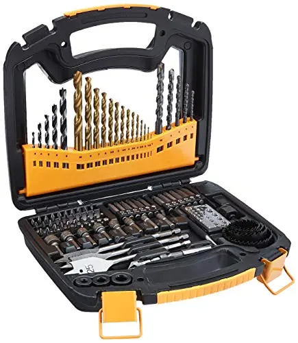 Amazonbasics 100-Piece Drill Bit & Screwdriver Bit Combo Set 1