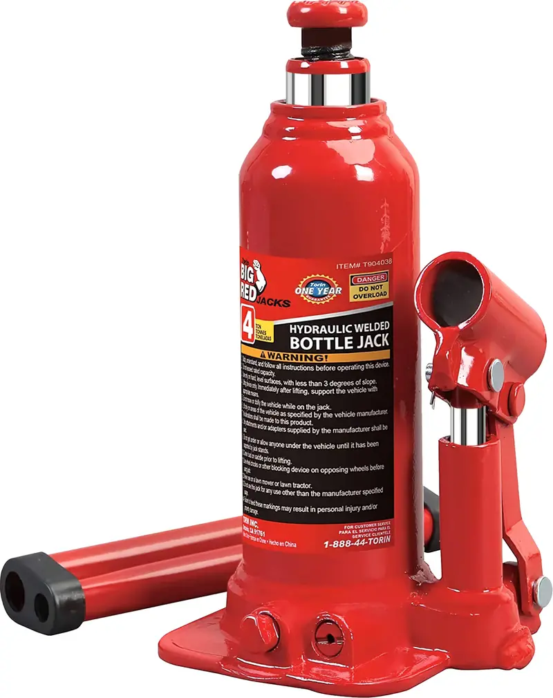 Big Red Torin Bottle Jack – 4-Ton Capacity, Heavy-Duty Red Hydraulic Lifting Tool 1