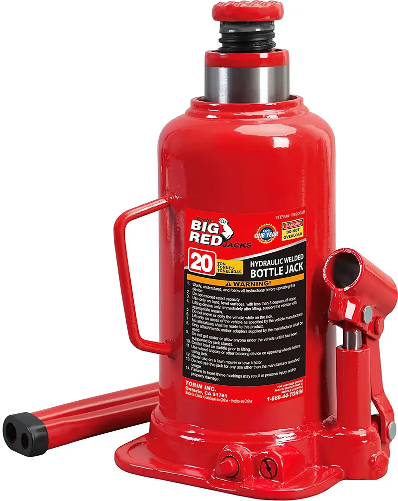 Big Red Torin Industrial Bottle Jack – 20-Ton Capacity, High-Strength Red Hydraulic Lifter 1