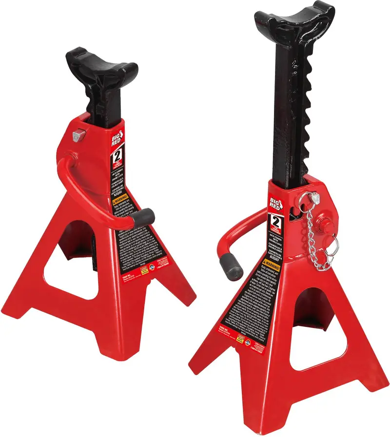 Big Red Torin Steel Stabilizer Jack – Dual-Lock Safety System, 2-Ton Rated, Red 1