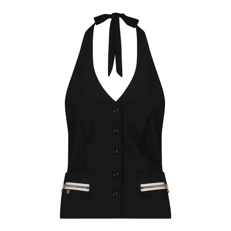Black Quilted Vest For Tall Women 1