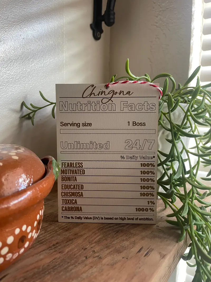 Bold & Empowered Chingona Christmas Ornament 1