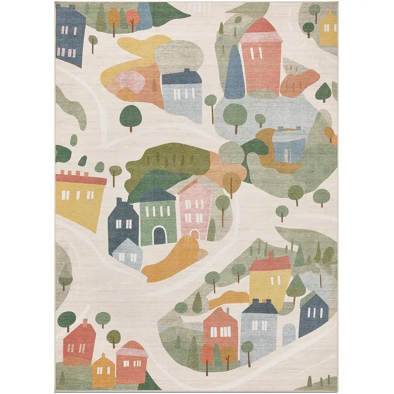 Brooklyn Area Rug In Sand And Multicolor Design 2
