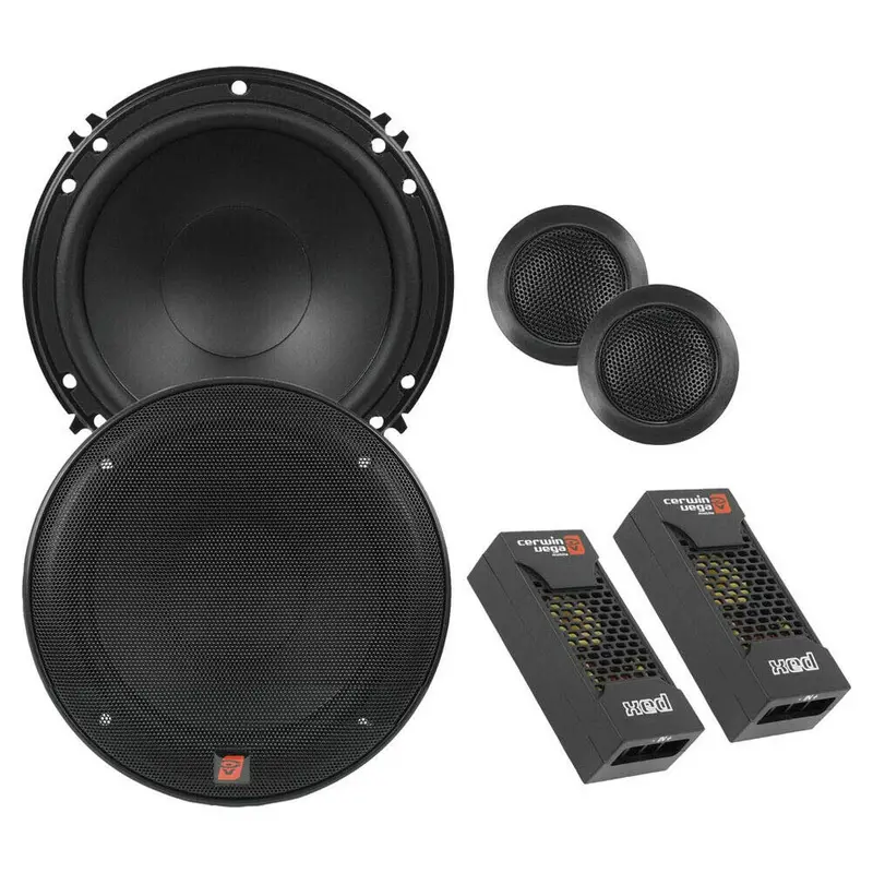 Cerwin-Vega Xed650C 6.5-Inch 2-Way Component Speaker Set – 300W Max Power, High-Fidelity Car Audio 1