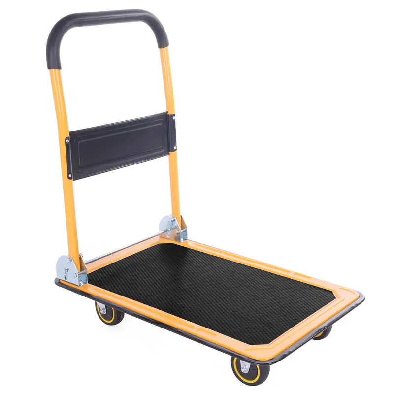 Compact Folding Push Dolly – 330-Lb Weight Limit, 28.75" X 18.75" X 33" Dimensions, Swivel Casters 1