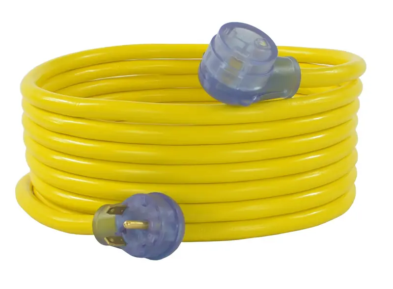 Conntek 50-Foot 30-Amp Rv Extension Cord – Yellow, Heavy-Duty Outdoor Rated 1