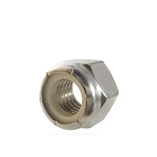 Din 985 Nylon Insert Lock Nut, Stainless Steel 10-32 Fine Thread 1