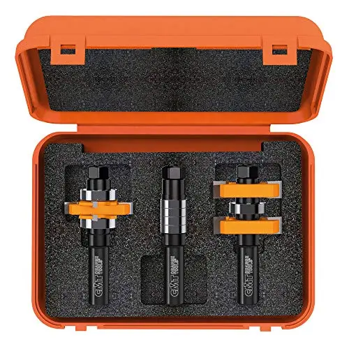 ▶ Cmt Adjustable Tongue & Groove Router Bit Set – 1/2" Shank, Mission-Style Cabinet Door Kit 1
