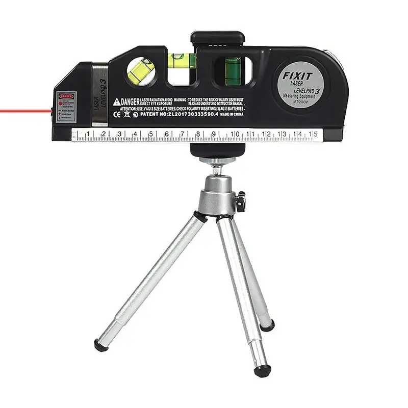 Fixit 3-Mode Laser Level Kit – Includes Tripod, Ceiling Clip, 2.5M Tape Measure & Beginner-Friendly Multi-Surface Layout Tool 1