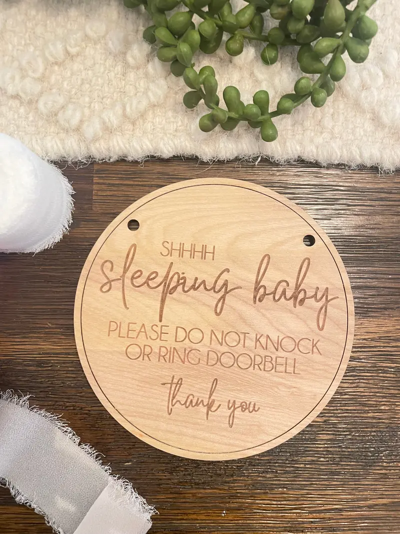 Gentle 'Sleeping Baby' Nursery Wall Sign 1