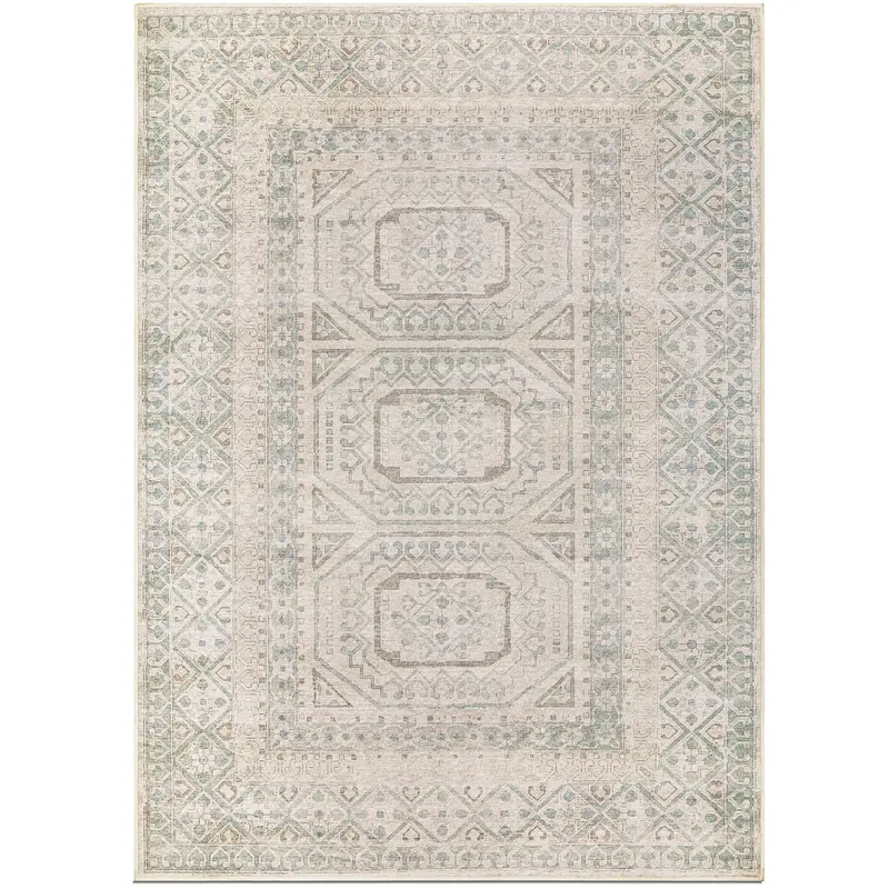 Harlow Rug Cover In Sage And Natural 4