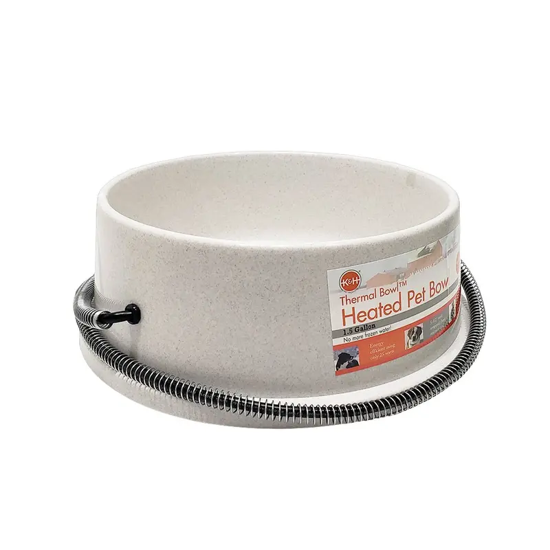 Heated Stainless Steel Water Bowl For Outdoor Dogs 1