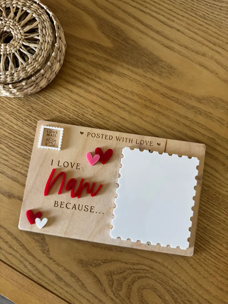 "I Love You Because" Sentimental Wooden Sign – Thoughtful Relationship Gift 1