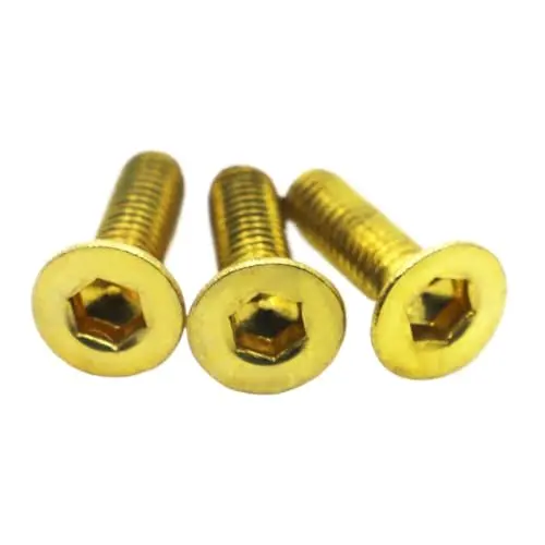 Idomin Din 7991 Brass Socket Head Cap Screws – M3–M8, Countersunk Flat Head (40Mm, 5 Pcs M5) 1