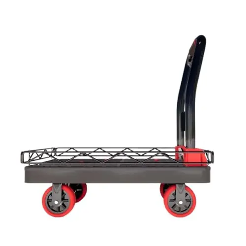 Industrial-Grade Folding Platform Hand Truck – Heavy-Load Push Cart With Multi-Use Wheeled Design 1