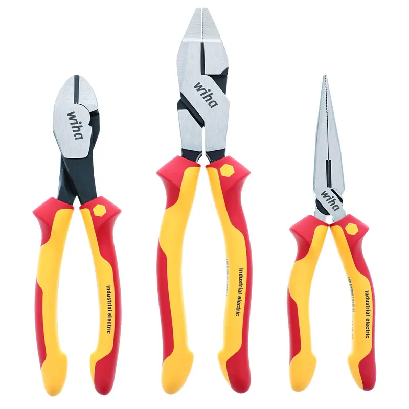 Industrial-Grade Insulated Plier & Cutter Set – 3-Piece Heavy-Duty Gripping And Cutting Tools 1