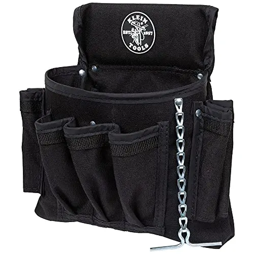 Klein Powerline® 19-Pocket Nylon Cordura Tool Bag – Black Heavy-Duty Utility Tote 1