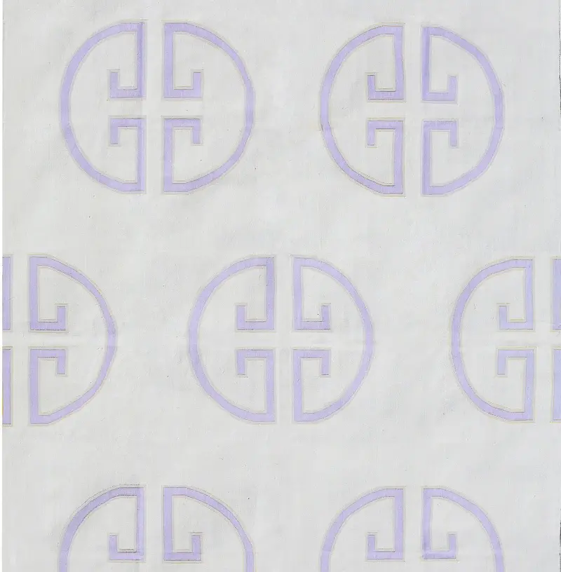 Lavender Purple Monogrammed Area Rug 1