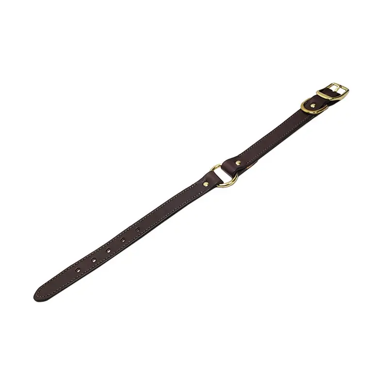 Lcs Premium 1" Leather Dog Collar With O-Ring Hardware 1